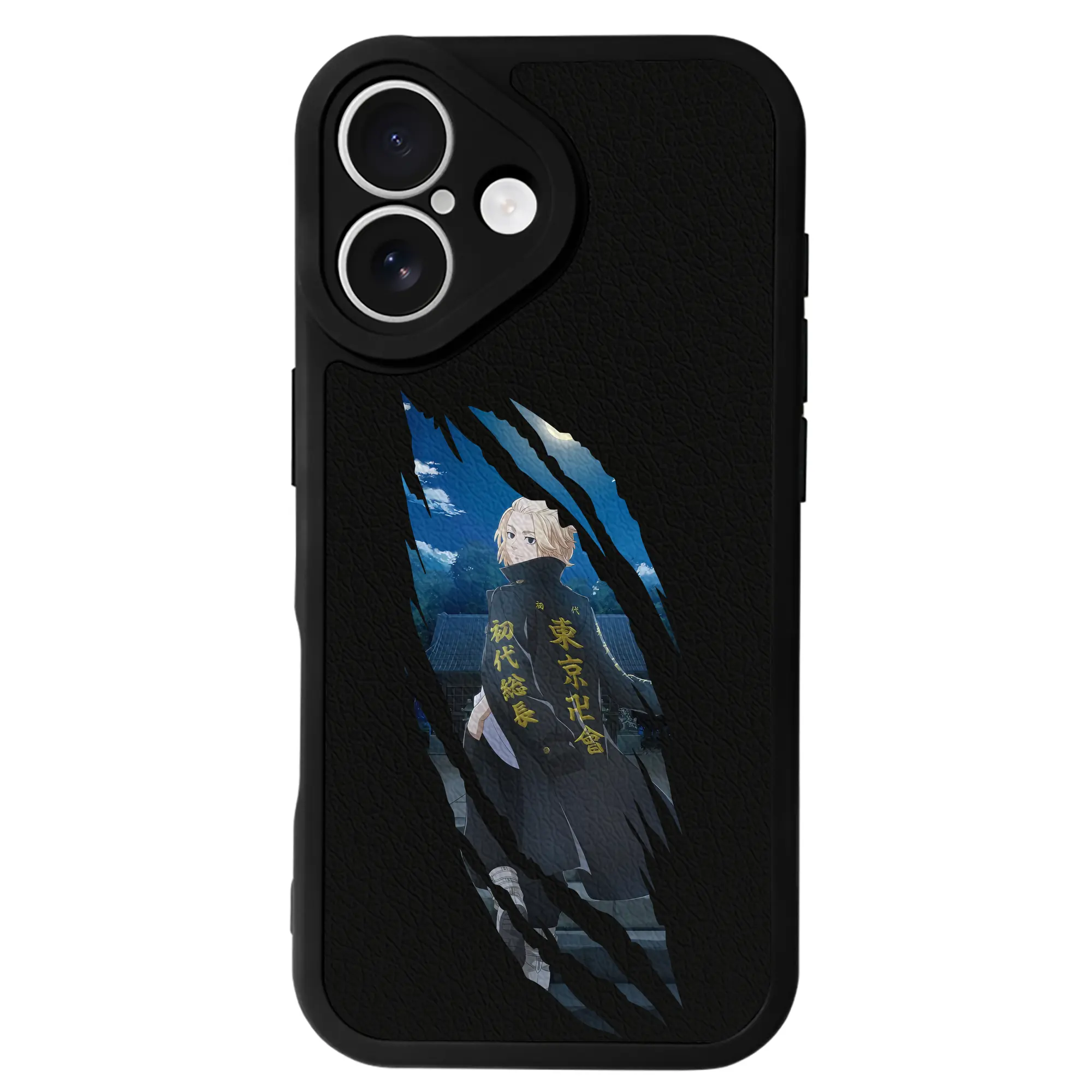 東京リベンジャーズ グッズ,佐野万次郎 - IPhone 16シリーズ対応 ・ シリコンスマホケース ・ レザー調 ・ 高精度フィット ・ 耐衝撃 ・ ワイヤレス充電対応 ・ 精密カット